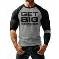 thumbnail image 2 of GYMISH RAGLAN Get Big Workout Gym T-Shirt – Funny Gym Shirt for Men, Men's Fitness Tee, Bodybuilding & Weightlifting Apparel, 2 of 6