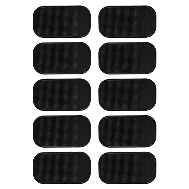 Naiovety Paquete de 10 alfombrillas antideslizantes, alfombrilla antideslizante exquisita para teléfono móvil, regalo, piezas prácticas para Artesanía Negro