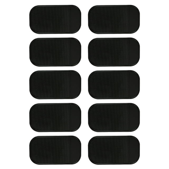 Naiovety Paquete de 10 alfombrillas antideslizantes, alfombrilla antideslizante exquisita para teléfono móvil, regalo, piezas prácticas para Artesanía Negro