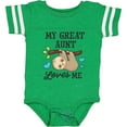 thumbnail image 3 of Inktastic My Great Aunt Loves Me with Sloth and Hearts Boys or Girls Baby Bodysuit, 3 of 5