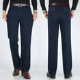 thumbnail image 5 of Fauean Slim Fit Jeans for Men High Waisted Pants Stretch Denim Trousers Trendy Work Pants Dark Blue Size 38, 5 of 5