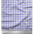 thumbnail image 2 of Soimoi Purple polyester Crepe Fabric Window Pane Check Print Fabric by the Yard 42 Inch Wide, 2 of 3