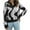 Black, variant on IROINNID Womens Sweater V-Neck Pullover Sweater Contrast Color Loose Mid-Length Long Sleeve Matching Sweater