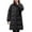 Black, variant on Mid Length Insulated Puffer Coat for Women Warm Thickened Quilted Winter Jacket L Size Beige