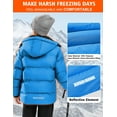 thumbnail image 4 of Lavenicole Ski Coat Lightblue Puffer Winter Jacket Thick Fleece Lined Warm Hooded Outerwear for Boys 4-15, 4 of 8