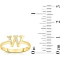 thumbnail image 4 of Floreo 10k Yellow Gold Letter A-Z Small Block Alphabet Character CZ Initial Ring, 4 of 5