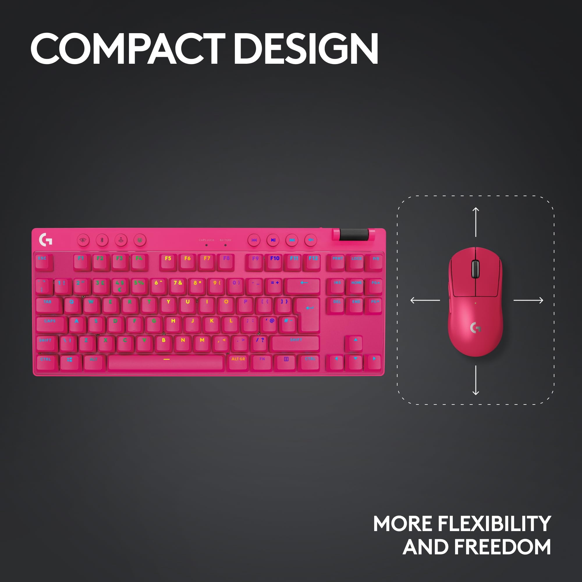 Logitech PRO X TKL LIGHTSPEED Wireless Mechanical Tactile Switch Gaming Keyboard
