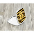 thumbnail image 2 of Letter O Chevron Black and Gold Compact Mirror, 2 of 4