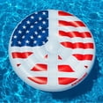thumbnail image 3 of Swimline Americana Peace Island Extra Large Swimming Pool Float, 3 of 4