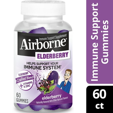 Airborne Elderberry Gummies Immune Support Supplement (60 count)