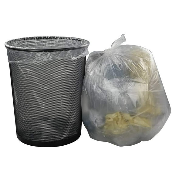 Cand Medium Trash Bags, 7 Gallon Clear Garbage Bags, 110 Counts