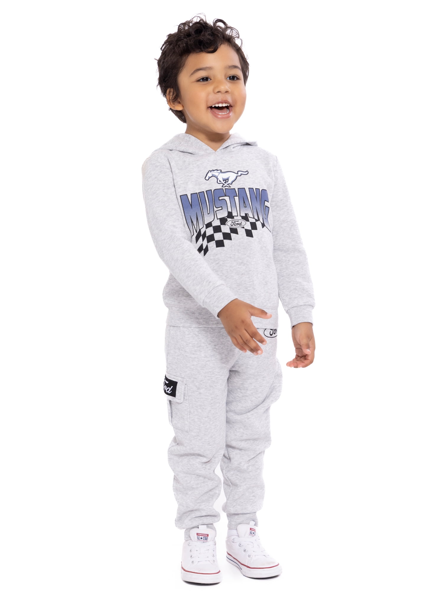 Ford Mustang Toddler Boys Graphic Hoodie and Jogger Pants Set, 2-Piece, Sizes 12M-5T