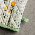 thumbnail image 4 of Maison d' Hermine Botanical Fresh 100% Cotton Set of Oven Mitt (7.5 Inch by 13 Inch) and Pot Holder (8 Inch by 8 Inch) for BBQ | Cooking | Baking | Grilling | Microwave | Barbecue | Spr, 4 of 4