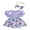 Purple, variant on Bagilaanoe Newborn Baby Girl Romper Dress 3M 6M 9M 12M 18M Ribbed Short Sleeve Bodysuit Floral Playsuit Summer Clothes