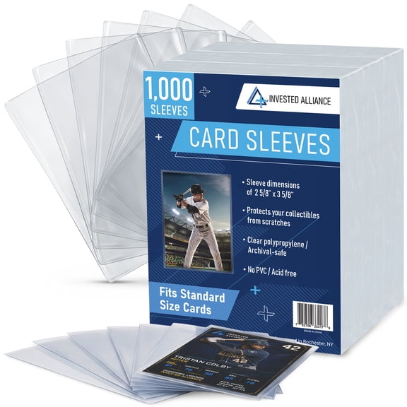 Card Sleeves | Penny Sleeves. Baseball Card Sleeves. Soft Trading Card Sleeve. Penny Sleeves for Trading Cards. Plastic Card Sleeves. Ultra Clear Card Sleeves. Pro Sports Card Sleeves. (1000 Pack)