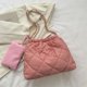 thumbnail image 3 of Bolso de mano acolchado para mujer Bolso de hombro Bolso informal de moda con monedero (rosa), 3 of 9