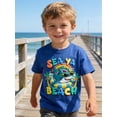 thumbnail image 3 of Lanbubble Toddler Boys T-Shirts, 2-Pack Dinosaur Graphic Short Sleeve Cotton Tees, Sizes 2T-6T, 3 of 8