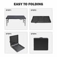 thumbnail image 6 of TROPOW Portable 4 Ft Folding Table with Carry Handle - Heavy-Duty Plastic Top & Iron Legs, Outdoor Foldable Table for Camping, Barbecues, Picnics, Party Events, Dining, 6 of 6