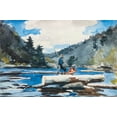 thumbnail image 2 of Homer, Winslow 32x22 White Modern Wood Framed Museum Art Print Titled - Hudson River Logging, 2 of 4