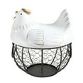 thumbnail image 1 of WREESH Eggs Holder Basket Organizer Storage Ceramic Fruit Container Kitchen Hen Decor, 1 of 3