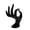 Black, variant on Halloween Halloween Desktop Ornament Figurine Ok Gesture Hand Display Stand For Jewelry Bracelet