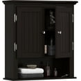 thumbnail image 2 of UTEX Bathroom Cabinet Wall Mounted, Wood Hanging Cabinet, Wall Cabinets with Doors and Shelves Over The Toilet for Bathroom,Espresso, 2 of 7