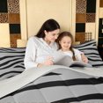thumbnail image 5 of Manfei Fashion Tiger Print King Bedding, Modern Stripes Lines King Bed in a Bag, Gray Black, Gray Reversible, 7 Pieces, 5 of 6