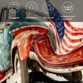 thumbnail image 6 of Vintage Truck 4th of July Cloth Napkins, Blue Star Beige Independence Day Washable and Reusable Dinner Napkins Set of 6, Table Napkin for Kitchen Party Birthday Wedding Hotel Housewarming 20"x20", 6 of 9