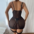 thumbnail image 3 of Conjunto de pijama de perspectiva de talla grande para mujer, lencería Sexy, camisón sin entrepierna, muñeca exótica, camisón, liguero, conjuntos de pijama de malla, nuevo, 3 of 4