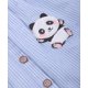 thumbnail image 4 of Vestido Beebay con aplique de panda azul 12-18 meses, 4 of 5