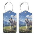 thumbnail image 3 of Cauagu Blue Sky Dog Pattern Luggage Tags,Leather Luggage Tags Personalized Luggage Tag Travel Tags Privacy Cover ID Label for Travel Bag Suitcase-1, 3 of 5