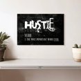thumbnail image 2 of Elephant Stock Hustle Wall Art - Horizontal Canvas Wall Art - Living Room Wall Decor - Inspirational And Typography Canvas - Black And White Decor - 12" x 8", 2 of 8