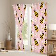 thumbnail image 3 of Homewish Flying Bee Black Out Curtains for Child Boys Girls,Spring Garden Curtains Pack of 2 (42x63 Each),Floral Daisy Animal Bedroom Curtains,Ultra Soft Home Decor, 3 of 6
