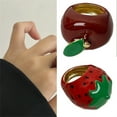 thumbnail image 2 of YongCo Creative Resin Strawberry/Fruit Rings for Jewelry Collectors Handmade Accessory for Fashion Enthusiasts, 2 of 13