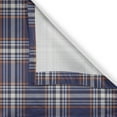 thumbnail image 6 of Ambesonne Checkered Valance & Curtain, Abstract and Striped, 55"x36", Night Blue Cinnamon, 6 of 6