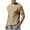 Khaki, variant on ZyeKqe Mens Tank Tops Cap Sleeve Shirts Crewneck Casual Workout Gym Muscle Fitted T Shirt