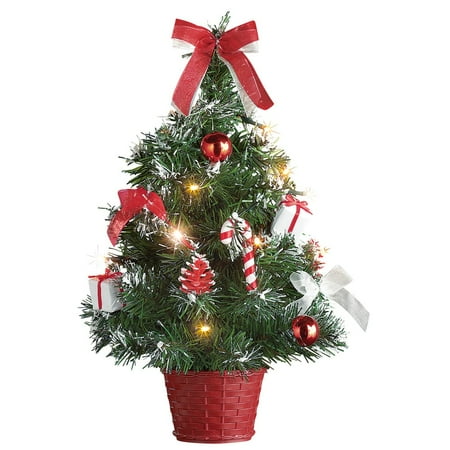 Tabletop Christmas Trees With Lights Decorations Red Tabletop Christmas Trees With Lights Decorations Red