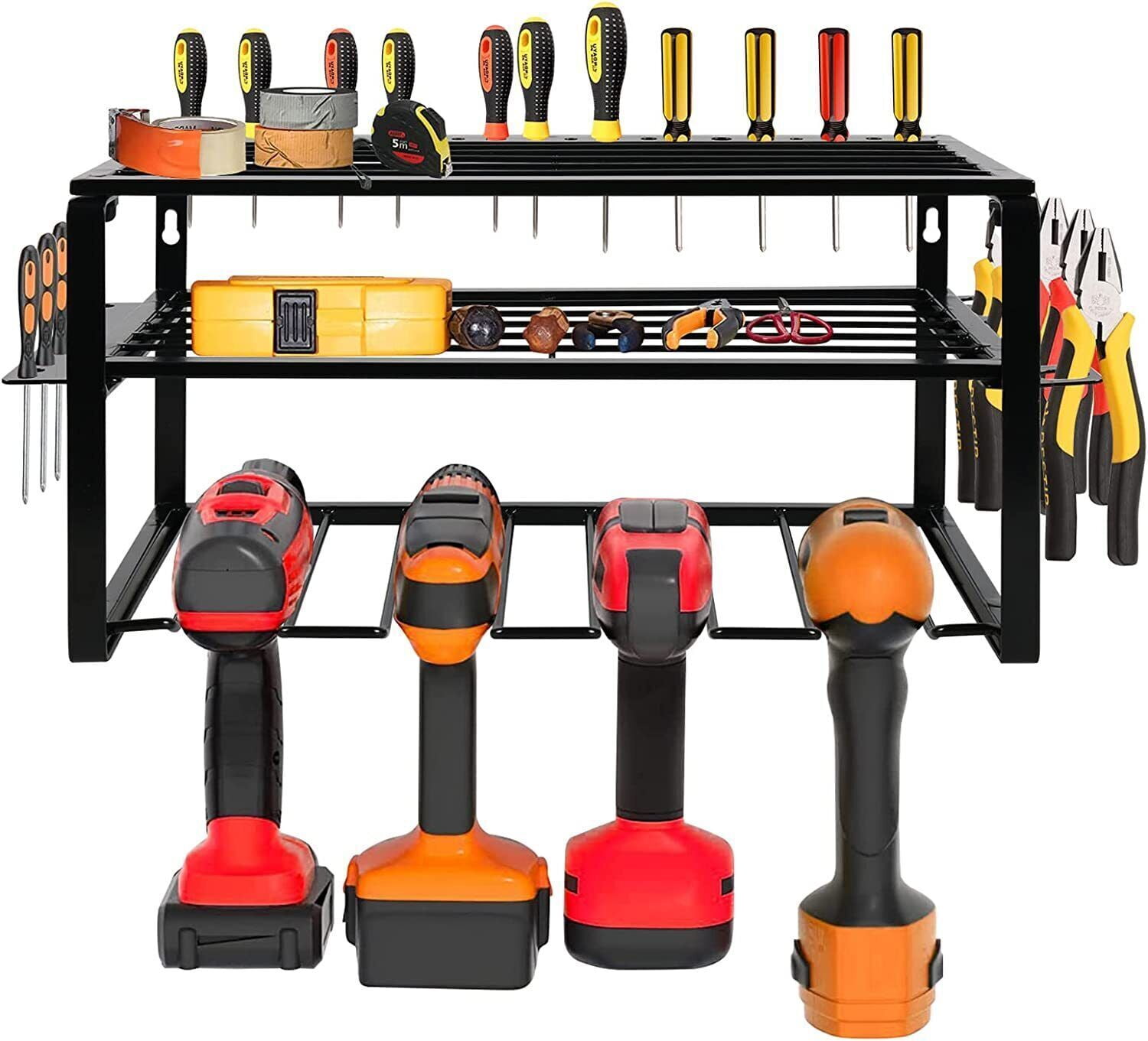 Power Tool Organizer, WallMounted Cordless Drill Holder, Heavy Duty
