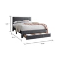 thumbnail image 4 of Daisy Full Bed w Drawer-Dark Gray Corduroy Upholstery-Foam Headboard, 4 of 7