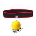 thumbnail image 1 of Pelota de reflejo de boxeo shamjiam reactiva en cuerda con diadema bola amarilla, 1 of 8