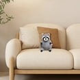thumbnail image 4 of Peluche de mapache, muñeco de peluche con cola suave. Peluches para niños, Navidad, Pascua, cumpleaños., 4 of 7