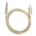 thumbnail image 1 of Cable auxiliar para coche para IOS 12 Audio auxiliar de 3,5 mm para adaptador de interfaz IOS Cable trenzado de nailon Amarillo, 1 of 5