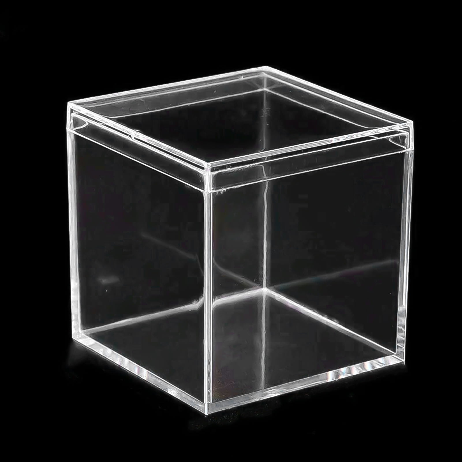 Cube Shaped Acrylic Container With Candy | Plum Grove