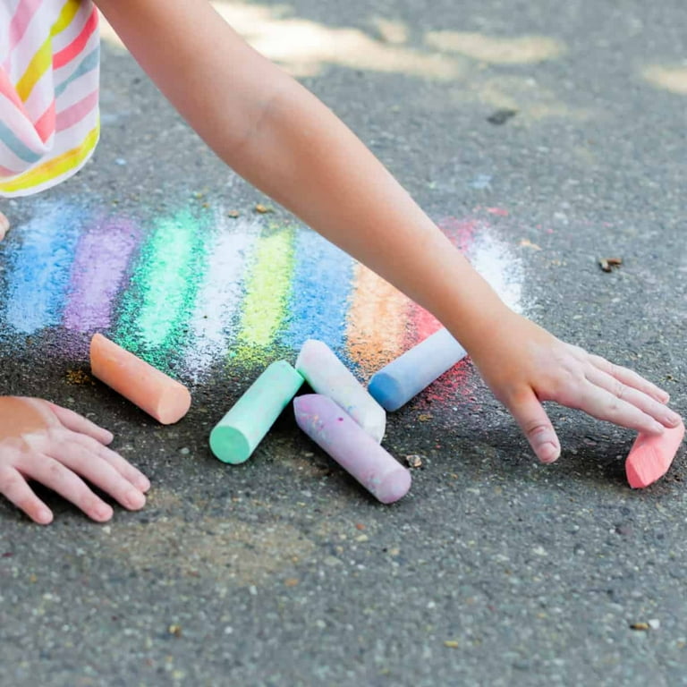 Washable Chalk Bundle Includes 20ct Sidewalk Chalk & 6pcs Egg Chalk for  Kids Drawing Writing Chalk Playground Blackboard Classroom Outdoor Summer