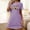Purple, variant on Abomasnow Womens Halloween Nightgown Casual Summer Fall Crewneck Short Sleeve T Shirt Deess Soft Loose Print Tunic Shirt Pajamas Sleepwear on Clearance