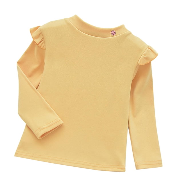 MeetoTime Pull à Manches Longues pour Enfants, Couleur Unie, Col Rond, Base Shirt pour Bébés Filles 1-7 Ans