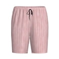 thumbnail image 4 of Gaeub Pink Stripes Printed Men's Short Pajama Pants, Lightweight Lounge & Sleep Bottoms Keep You Cool - X-Large, 4 of 9