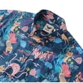 thumbnail image 2 of YIUME Men's Hawaiian Shirt Fun Dive Print By Pallavi Chaudhary Cotton Button-down Short Sleeve Aloha Shirt, 2 of 8