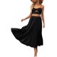 thumbnail image 2 of Txlixc Falda de verano para mujer Boho cintura elástica plisada línea A fluida falda larga de playa con bolsillos Txlixc  Moda, 2 of 7