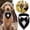 Black, variant on Formal Dog Tuxedo Bandana with Bow Tie Adjustable Pet Necktie Collar Elegant Wedding Party Pet Neckwear for Small Medium Large Dogs Golden Retriever Puppies Special Events and Pet Owners(L)